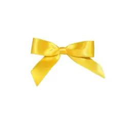 JAM Paper 2" Satin Twist Tie Bows, 100ct. Yellow
