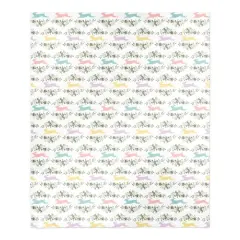 Pastel Rabbits Sherpa Fleece Blanket
