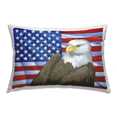 Stupell Industries Eagle's View Flag Outdoor Printed Pillow