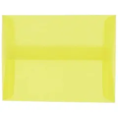 JAM Paper A1 Translucent Vellum Invitation Envelopes, 50ct. Primary Yellow