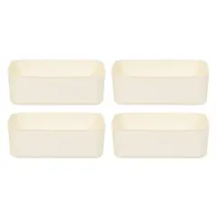 IRIS&reg; Medium Cream Nestable Storage Organizer Bins, 4ct.