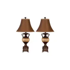 30" Brown Traditional Table Lamp, 2ct.