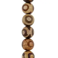 Brown Agate Round Beads, 11mm by Bead Landing&trade;