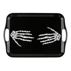 Black Skeleton Hands Melamine Tray by Celebrate It&trade;