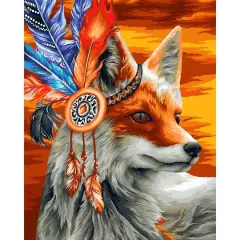 Crafting Spark Colorful Fox Painting by Numbers Kit