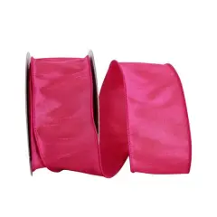 Reliant 2.5" x 20yd. Dupioni Wired Ribbon Hot Pink