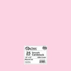 PA Paper&trade; Accents 12" x 12" 65lb. Smooth Cardstock, 25 Sheets Mauve Ice