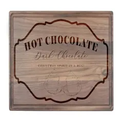 17" x 11" Hot Chocolate Bar Walnut Cutting Board