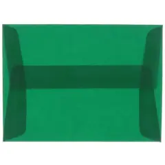 JAM Paper A10 Translucent Vellum Invitation Envelopes, 25ct. Racing Green