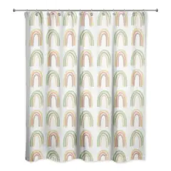 Straight Rainbow Pattern 71" x 74" Shower Curtain