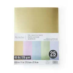 Pastel Foil 8.5" x 11" Cardstock Paper by Recollections&trade;, 25 Sheets