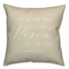 Risen Bible Pillow 2 18" x 18" Throw Pillow