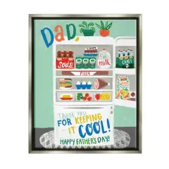 Stupell Industries Keeping It Cool Father's Day Floater Framed Art Gray