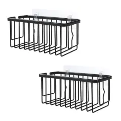 10" SunnyPoint Aluminum Rectangle Basket, 2ct. Black