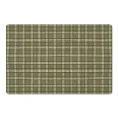 Green Multi Plaid Floor Mat