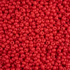 John Bead Terra Intensive 6/0 Czech Glass Seed Beads, 500g Red Matte