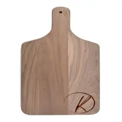 Circle Monogram Walnut Paddle Cutting Board K