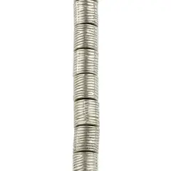 Metal Tube Beads, 6mm by Bead Landing&trade; Rhodium