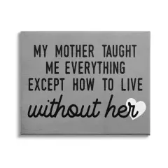 Stupell Industries My Mother Taught Everything Phrase Family Grievance Canvas Wall Art