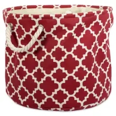 DII&reg; Large Round Polyester Lattice Bin Rust