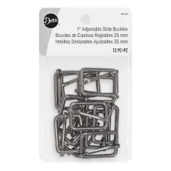 Dritz&reg; Gray 1" Adjustable Slide Buckles, 12ct.