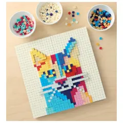 10" x 10" Colorful Cat Pixelated Brick Art Kit by Make Market&reg;