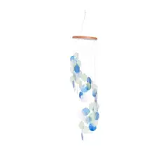 Natural Brown Capiz shell Coastal Windchime, 31"