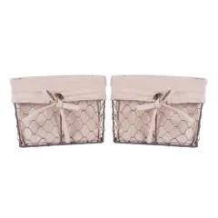 DII&reg; Medium Chicken Wire Baskets, 2ct. Natural