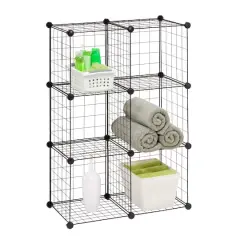 Honey Can Do Black 6 Cube Storage Set