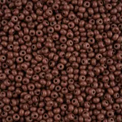 John Bead Terra Intensive 6/0 Czech Glass Seed Beads, 500g Dark Brown Matte