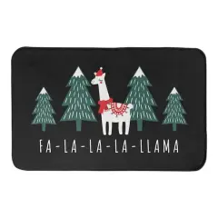 Designs Direct Holiday Caroling Llama Bath Mat, 34" x 21"