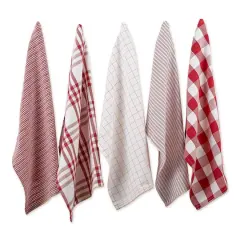 DII&reg; Barn Red Farmhouse Woven Dishtowel Set
