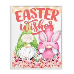 Stupell Industries Easter Wishes Gnomes Framed Giclee Art White