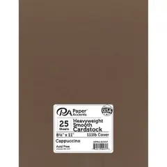 PA Paper&trade; Accents 8.5" x 11" Heavyweight Smooth Cardstock, 25 Sheets Cappuccino