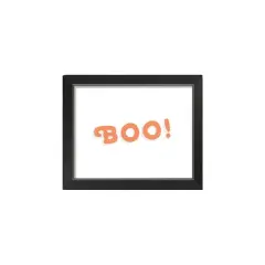 Boo! Black Framed Print Wall Art