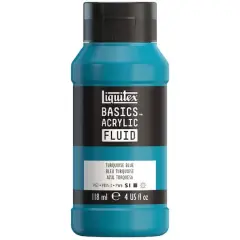Liquitex&reg; BASICS&reg; Acrylic Fluid, 4oz. Turquoise Blue
