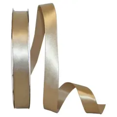 JAM Paper 7/8" x 100yd. Satin Single Face Ribbon Antique Gold