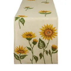 DII&reg; 70" Sunflowers Embroidered Table Runner