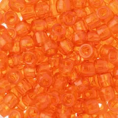 John Bead 6mm Transparent Mini Pony Beads, 1,000ct. Orange