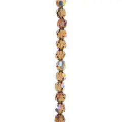 Preciosa Glass Crystal Round Beads, 6mm by Bead Landing&trade; Light Colorado Topaz AB