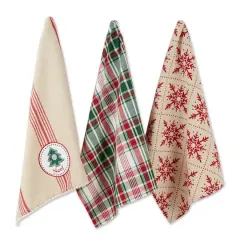 DII&reg; Assorted Noel Tree Dishtowel Set