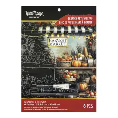 Brea Reese&trade; 9" x 12" Harvest Season Scratch Art Paper Pad