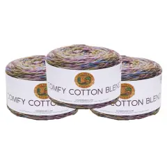 3 Pack Lion Brand&reg; Comfy Cotton Blend Yarn Stained Glass