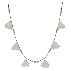 6ft. White Ghost & Wood Bead Garland by Ashland&reg;