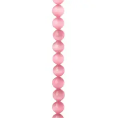 Pink Cat's Eye Glass Round Beads, 10mm by Bead Landing&trade;