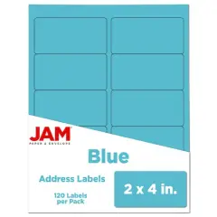 JAM Paper Standard Address Labels, 120ct. Blue