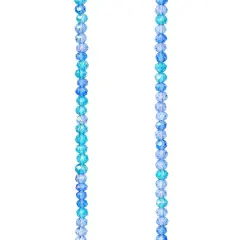 Blue Mix Rondelle Glass Beads, 3mm by Bead Landing&trade;