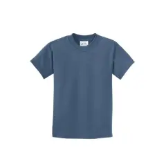 Port & Company&reg; Beach Wash Garment-Dyed Youth T-Shirt Denim Blue