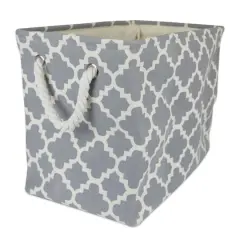 DII&reg; Medium Rectangle Polyester Lattice Bin Gray
