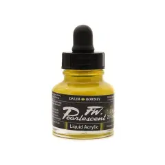 Daler-Rowney&reg; 1oz. FW Pearlescent Liquid Acrylic Ink 113 Hot Cool Yellow